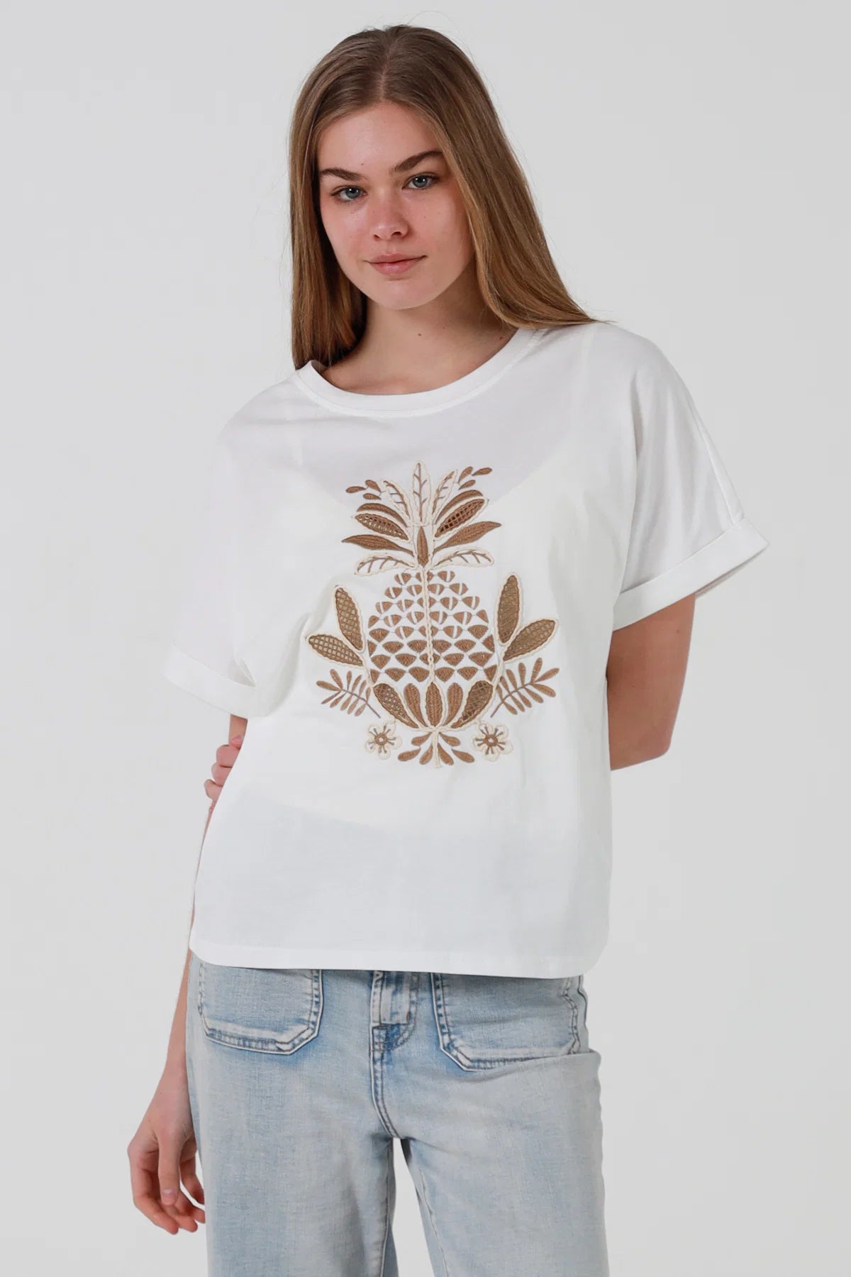 Poppy Embroidered Summer Tee