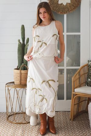 Lucia Coastal Embroidered Singlet