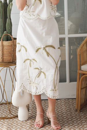Lucia Coastal Embroidered Skirt