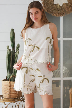 Lucia Coastal Embroidered Shorts