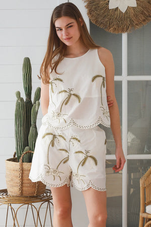 Lucia Coastal Embroidered Shorts