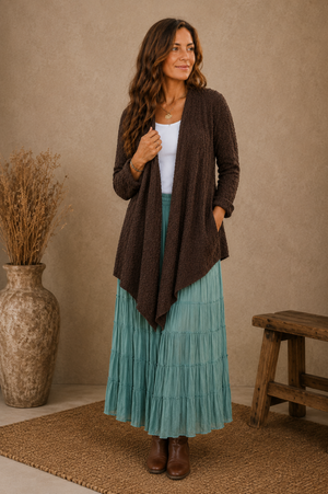 Layered Cotton Maxi Skirt