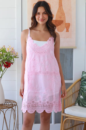 Crochet Lace Mini Dress LY0187/88