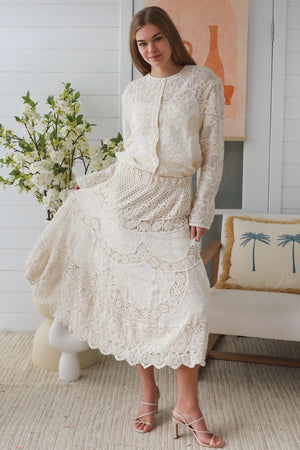 Audrey Crochet Maxi Skirt