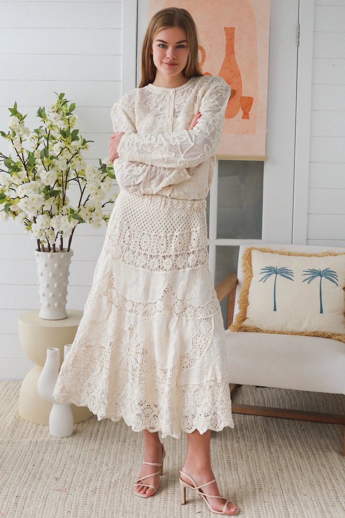 Audrey Crochet Maxi Skirt