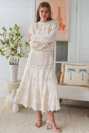 Audrey Crochet Maxi Skirt