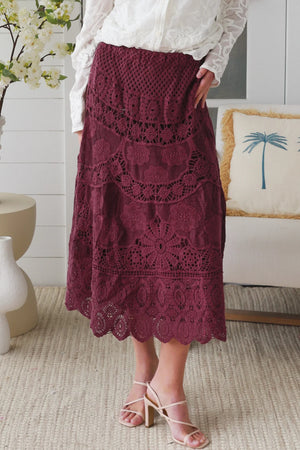 Audrey Crochet Maxi Skirt