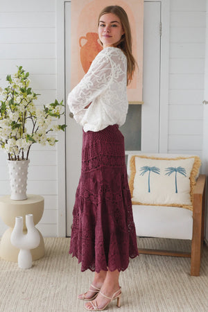 Audrey Crochet Maxi Skirt