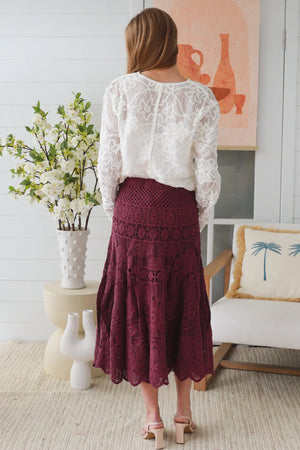 Audrey Crochet Maxi Skirt