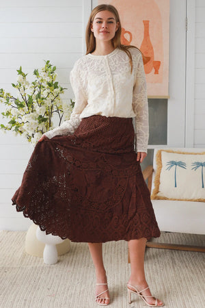 Audrey Crochet Maxi Skirt