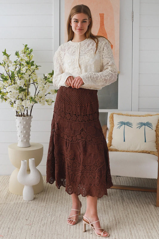 Audrey Crochet Maxi Skirt