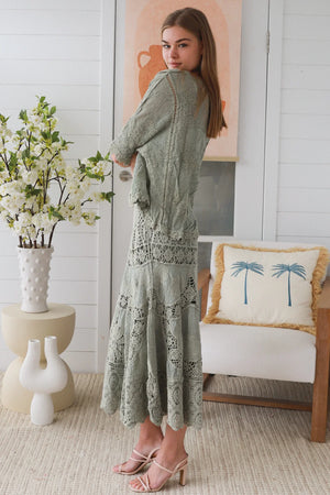 Audrey Crochet Maxi Skirt