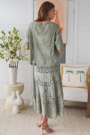Audrey Crochet Maxi Skirt