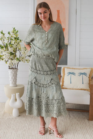 Audrey Crochet Maxi Skirt