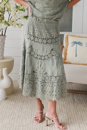 Audrey Crochet Maxi Skirt