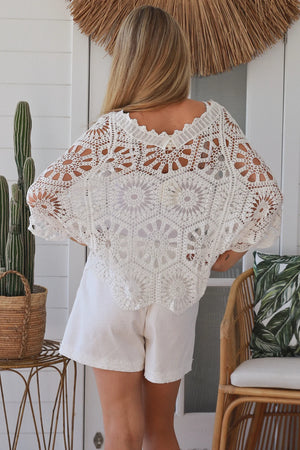 Dolly Crochet Batwing Top