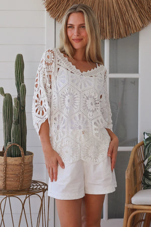 Dolly Crochet Batwing Top