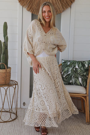 #Delilah Crochet Maxi Skirt
