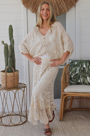 #Delilah Crochet Maxi Skirt