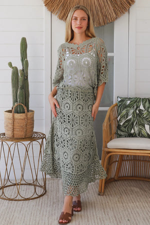 #Delilah Crochet Maxi Skirt