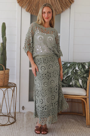 #Delilah Crochet Maxi Skirt