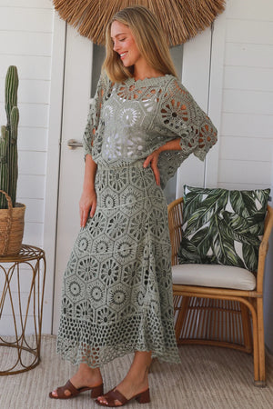 #Delilah Crochet Maxi Skirt