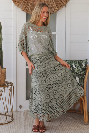 #Delilah Crochet Maxi Skirt