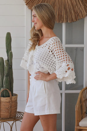 #Crochet Daisy Tie Up Top