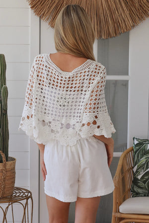 #Crochet Daisy Tie Up Top