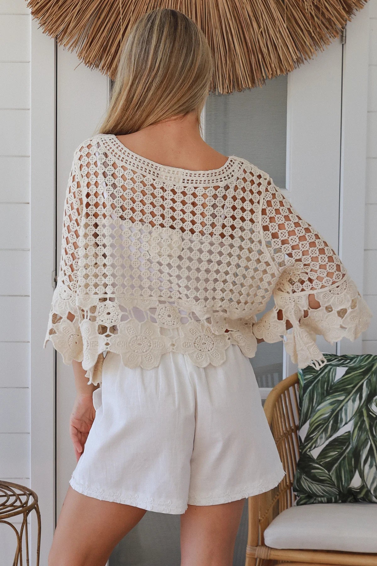 #Crochet Daisy Tie Up Top