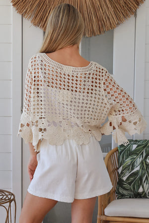 #Crochet Daisy Tie Up Top