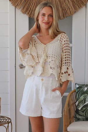 #Crochet Daisy Tie Up Top