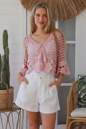 #Crochet Daisy Tie Up Top