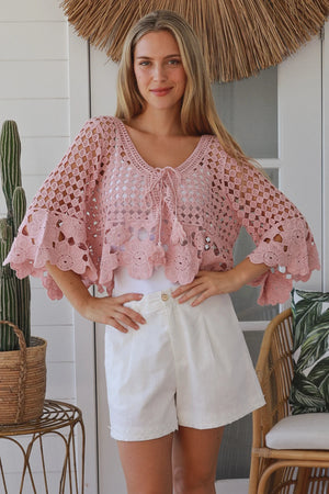 #Crochet Daisy Tie Up Top