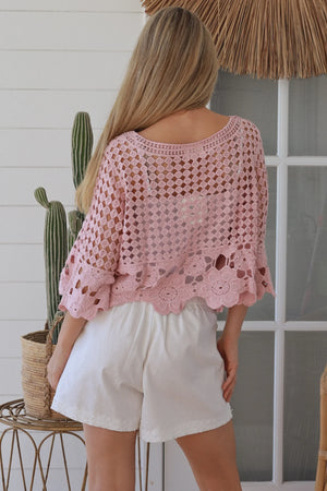 #Crochet Daisy Tie Up Top