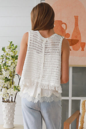 Boho Crochet Seashell Vest