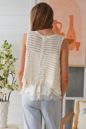 Boho Crochet Seashell Vest