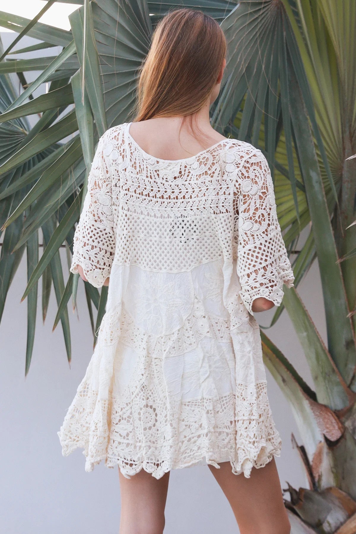 Floral Crochet Swing Top
