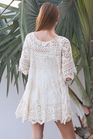 Floral Crochet Swing Top