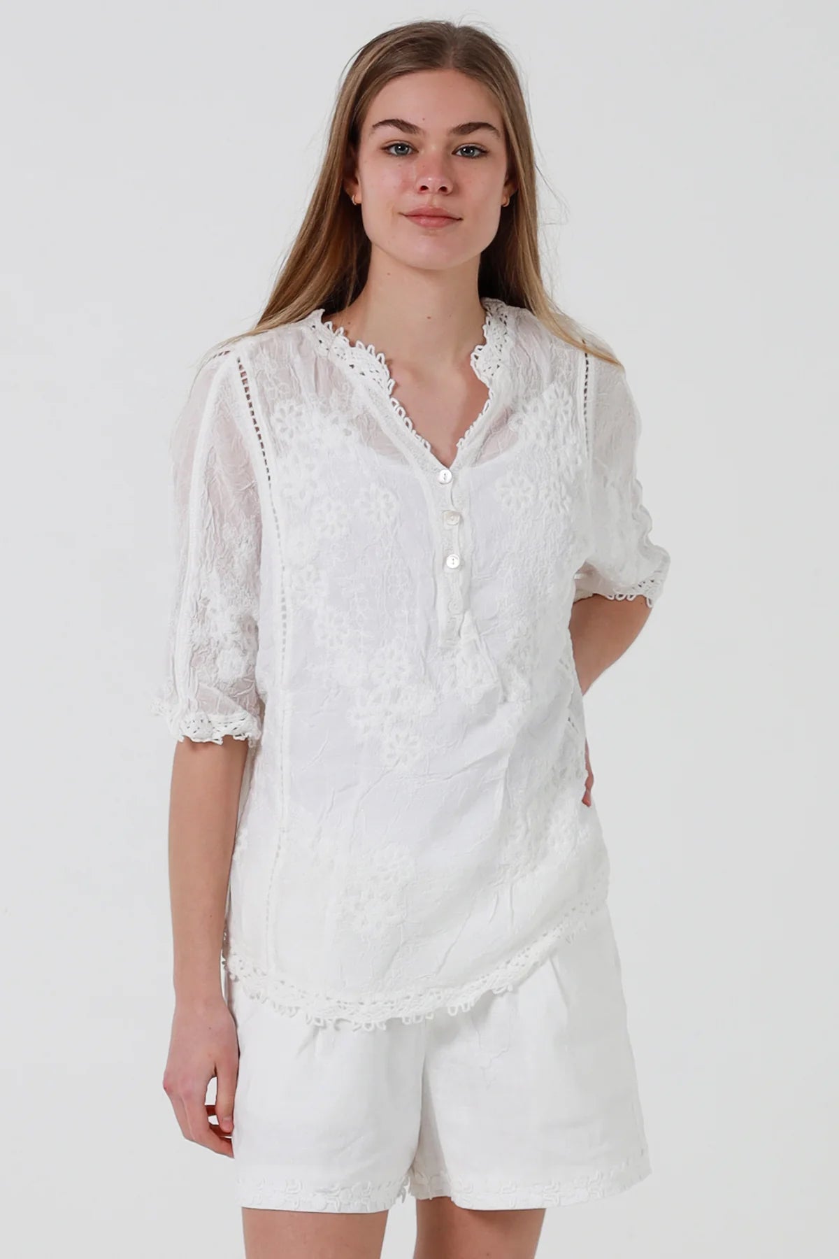 Ivy Bohemian Crochet Blouse