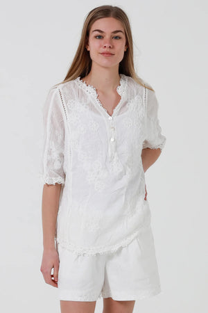 Ivy Bohemian Crochet Blouse
