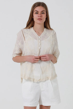 Ivy Bohemian Crochet Blouse