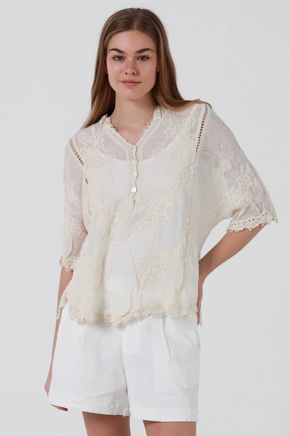 Ivy Bohemian Crochet Blouse