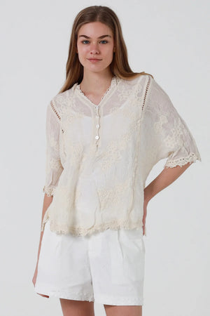 Ivy Bohemian Crochet Blouse
