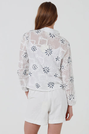Opal Embroidered Long Sleeve Shirt