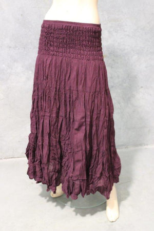 #Shirred Cotton Tier Skirt/Dress