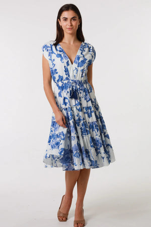 TRIXIE COTTON MIDI DRESS