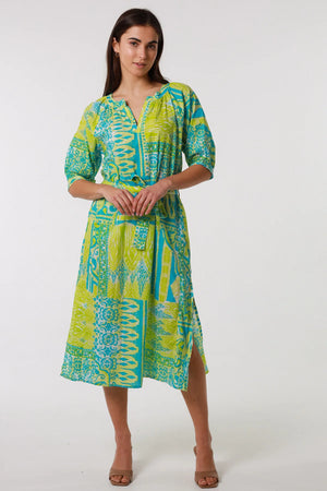 PITCHER MIDI DRESS WITH BELT