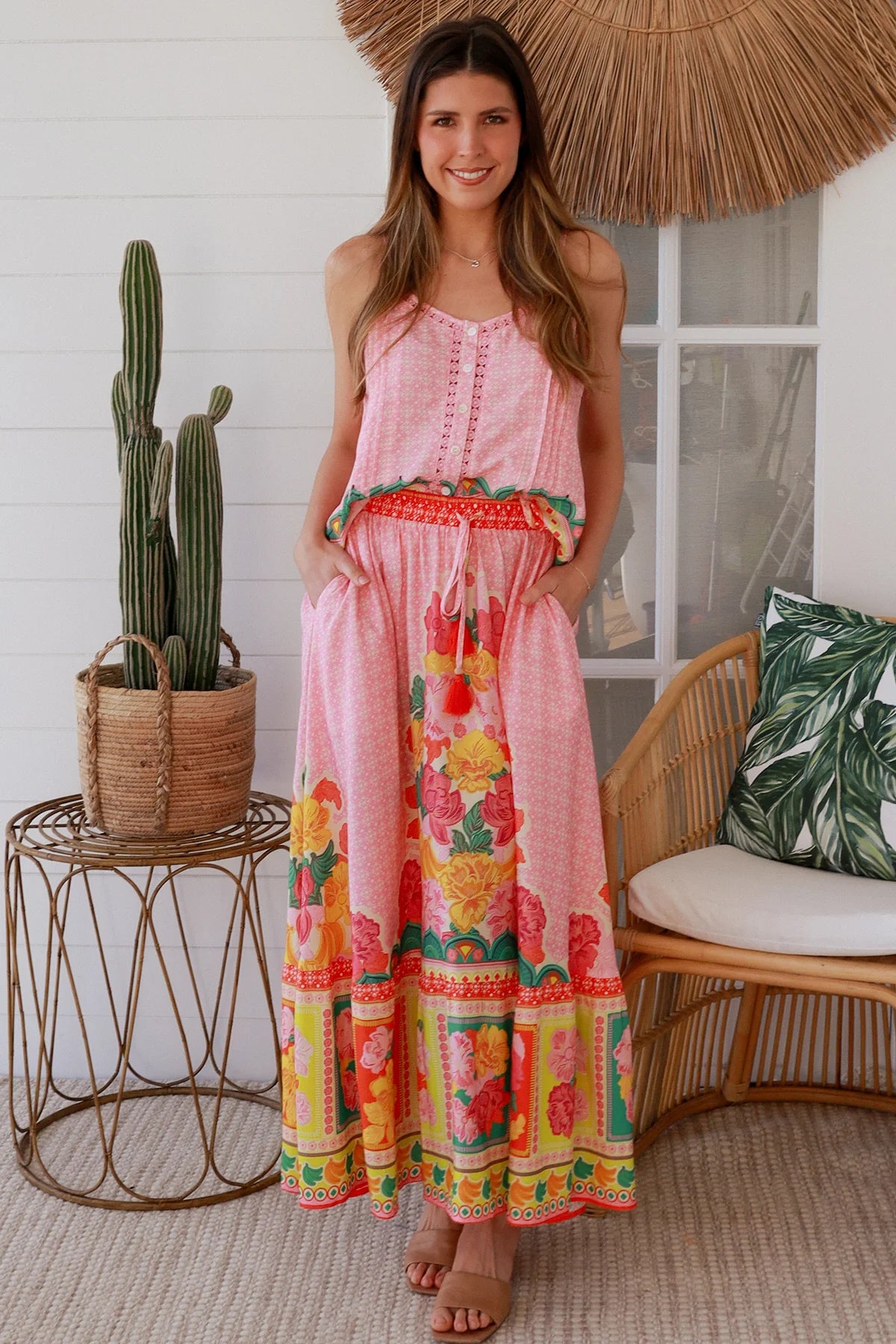 Sarah Maxi Skirt with Bottom Frill