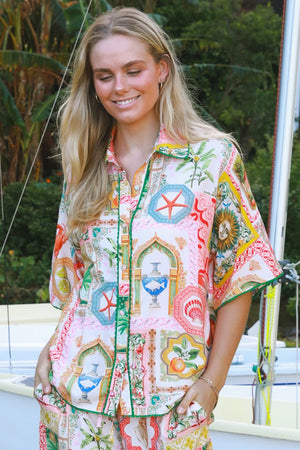 Parker Print Button Up Shirt